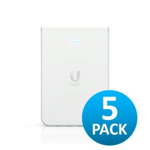 Ubiquiti-NHU-U6-IW-5-Ubiquiti UniFi Wi-Fi 6 In-Wall Wall-mounted Access Point with a built-in PoE switch - 5 pack