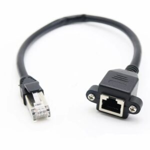 8ware-KO820U-2F-8Ware RJ45 Male to Female Cat5e Network/ Ethernet Cable 2m Black- Standard network extension cable