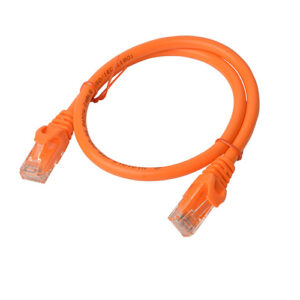 8ware-PL6A-0.25ORG-8Ware CAT6A Cable 0.25m (25cm) - Orange Color RJ45 Ethernet Network LAN UTP Patch Cord Snagless