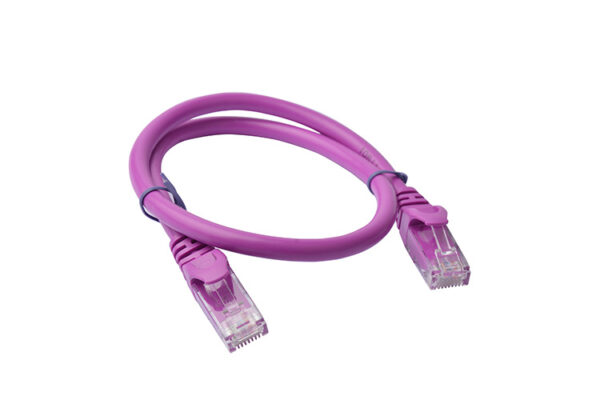 8ware-PL6A-0.25PUR-8Ware CAT6A Cable 0.25m (25cm) - Purple Color RJ45 Ethernet Network LAN UTP Patch Cord Snagless