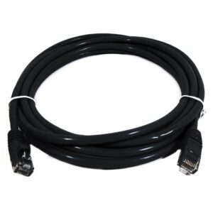 8ware-PL6A-0.5BLK-8Ware CAT6A Cable 0.5m (50cm) - Black Color RJ45 Ethernet Network LAN UTP Patch Cord Snagless