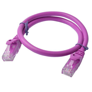 8ware-PL6A-0.5PUR-8Ware CAT6A Cable 0.5m (50cm) - Purple Color RJ45 Ethernet Network LAN UTP Patch Cord Snagless