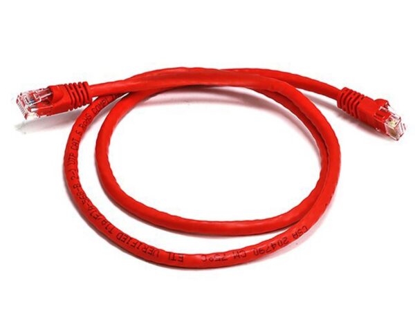 8ware-PL6A-0.5RD-8Ware CAT6A Cable 0.5m (50cm) - Red Color RJ45 Ethernet Network LAN UTP Patch Cord Snagless