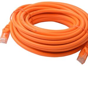 8ware-PL6A-10ORG-8Ware CAT6A Cable 10m - Orange Color RJ45 Ethernet Network LAN UTP Patch Cord Snagless