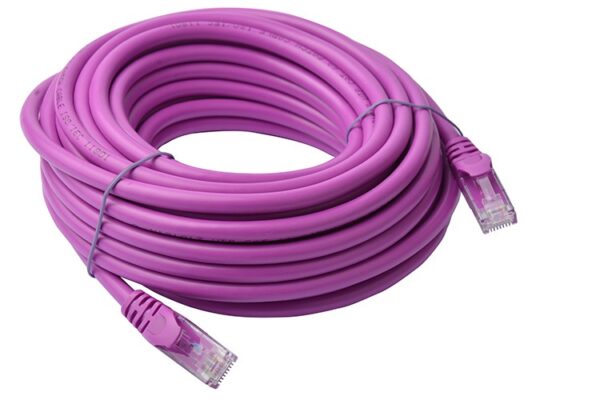 8ware-PL6A-10PUR-8Ware CAT6A Cable 10m - Purple Color RJ45 Ethernet Network LAN UTP Patch Cord Snagless