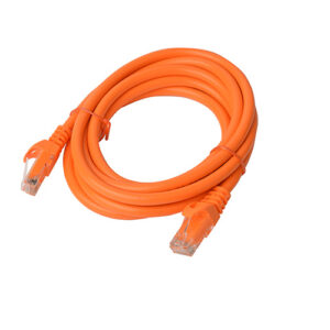 8ware-PL6A-2ORG-8Ware CAT6A Cable 2m - Orange Color RJ45 Ethernet Network LAN UTP Patch Cord Snagless