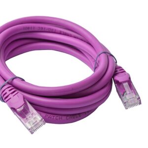 8ware-PL6A-2PUR-8Ware CAT6A Cable 2m - Purple Color RJ45 Ethernet Network LAN UTP Patch Cord Snagless