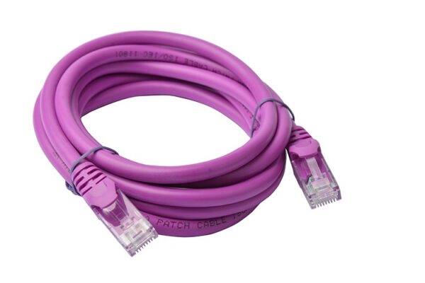 8ware-PL6A-2PUR-8Ware CAT6A Cable 2m - Purple Color RJ45 Ethernet Network LAN UTP Patch Cord Snagless