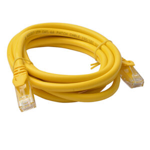 8ware-PL6A-2YEL-8Ware CAT6A Cable 2m - Yellow Color RJ45 Ethernet Network LAN UTP Patch Cord Snagless