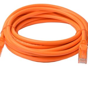 8ware-PL6A-5ORG-8Ware CAT6A Cable 5m - Orange Color RJ45 Ethernet Network LAN UTP Patch Cord Snagless