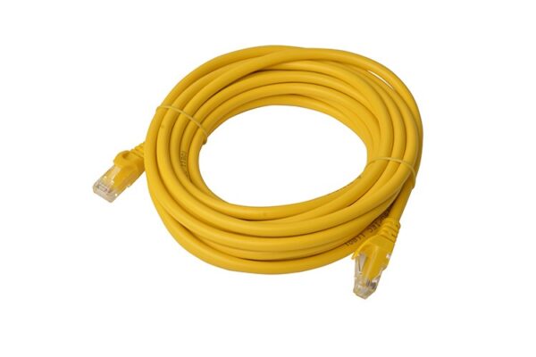 8ware-PL6A-5YEL-8Ware CAT6A Cable 5m - Yellow Color RJ45 Ethernet Network LAN UTP Patch Cord Snagless