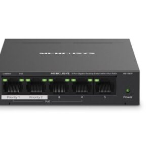 TP-LINK-MS105GP-Mercusys MS105GP 5-Port Gigabit Desktop Switch with 4-Port PoE+