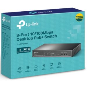 TP-LINK-TL-SF1008P-TP-Link TL-SF1008P 8-Port 10/100Mbps Desktop Unmanaged Switch 4-Port PoE 57W IEEE 802.3af