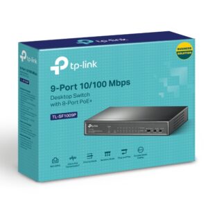 TP-LINK-TL-SF1009P-TP-Link TL-SF1009P 9-Port 10/100Mbps Desktop Switch with 8-Port PoE+