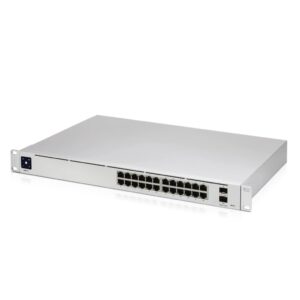 Ubiquiti-USW-Pro-24-Ubiquiti UniFi 24-port Switch with (24) Gigabit RJ45 Ports and (2) 10G SFP+ Ports. Powerful Second-generation UniFi Switching