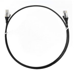 8ware-CAT6THINBK-20M-8ware CAT6 Ultra Thin Slim Cable 20m - Black Color Premium RJ45 Ethernet Network LAN UTP Patch Cord 26AWG for Data