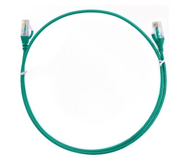 8ware-CAT6THINGR-15M-8ware CAT6 Ultra Thin Slim Cable 15m - Green Color Premium RJ45 Ethernet Network LAN UTP Patch Cord 26AWG for Data