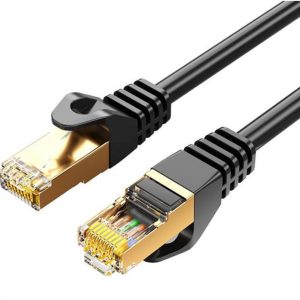 8ware-CAT7-F-2BLK-8Ware CAT7 Cable 2m - Black Color RJ45 Ethernet Network LAN UTP Patch Cord Snagless