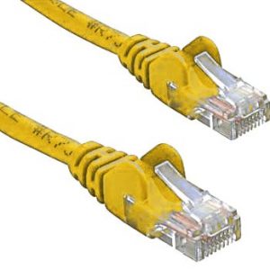 8ware-KO820U-1YEL-8ware CAT5e Cable 1m - Yellow Color Premium RJ45 Ethernet Network LAN UTP Patch Cord 26AWG CU Jacket