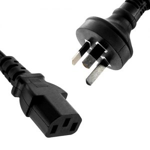 8ware-RC-3078AU-8Ware AU Power Cable 2m - Male Wall 240v PC to Female Power Socket 3pin to IEC 320-C13 for Notebook/AC Adapter