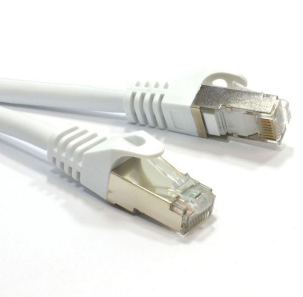 Astrotek-AT-RJ45GRF6A-1M-Astrotek CAT6A Shielded Cable 1m Grey/White Color 10GbE RJ45 Ethernet Network LAN S/FTP LSZH Cord 26AWG PVC Jacket