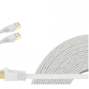 Edimax-EA8-010SFW-Edimax 1m White 40GbE Shielded CAT8 Network Cable - Flat 100% Oxygen-Free Bare Copper Core