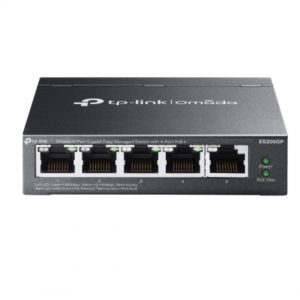 TP-LINK-ES205GP-TP-Link ES205GP Omada 5-Port Gigabit Easy Managed Switch with 4-Port PoE+