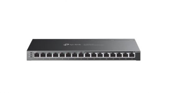 TP-LINK-SG2016P-TP-Link TL-SG2016P JetStream 16-Port Gigabit Smart Switch with 8-Port PoE+