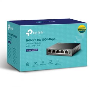 TP-LINK-TL-SF1005LP-TP-Link TL-SF1005LP 5-Port 10/100Mbps Desktop Switch with 4-Port PoE 41W IEEE 802.3af compliant 1Gbps Switching