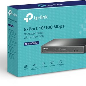 TP-LINK-TL-SF1008LP-TP-Link TL-SF1008LP 8-Port 10/100Mbps Desktop Switch with 4-Port PoE