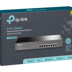 TP-LINK-TL-SG1008MP-TP-Link TL-SG1008MP 8-Port Gigabit Desktop/Rackmount Switch with 8-Port PoE+ (Replacement model of TL-SG1008PE)