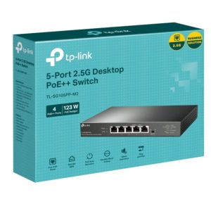 TP-LINK-TL-SG105PP-M2-TP-Link TL-SG105PP-M2 5-Port 2.5G Desktop Switch with 4-Port PoE++