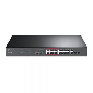 TP-LINK-TL-SL1218MP-TP-Link TL-SL1218MP 16-Port 10/100Mbps + 2-Port Gigabit Unmanaged PoE Switch