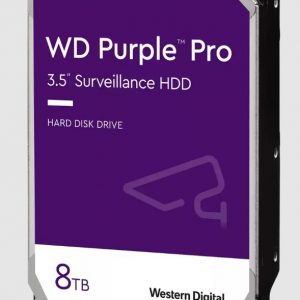 Western Digital-WD8002PURP-Western Digital WD Purple Pro 8TB 3.5" Surveillance HDD 7200RPM 256MB SATA3 245MB/s 550TBW 24x7 64 Cameras AV NVR DVR 2.5mil MTBF