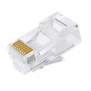 Astrotek-ATP-8P8C-6-Astrotek CAT6 UTP -RJ45 Connector 8P8C Network Plug 3 Prong Blade 3U"  Gold plating (50pcs/bag)