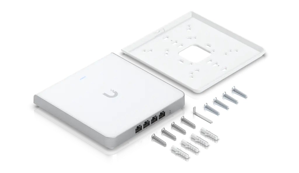 Ubiquiti | Ubiquiti UniFi Wi-Fi 6 Enterprise Sleek, Wall-mounted WiFi 6E Access Point, Integrated Four-port Switch, For High-density Office Network | U6-Enterprise-IW - Image 2