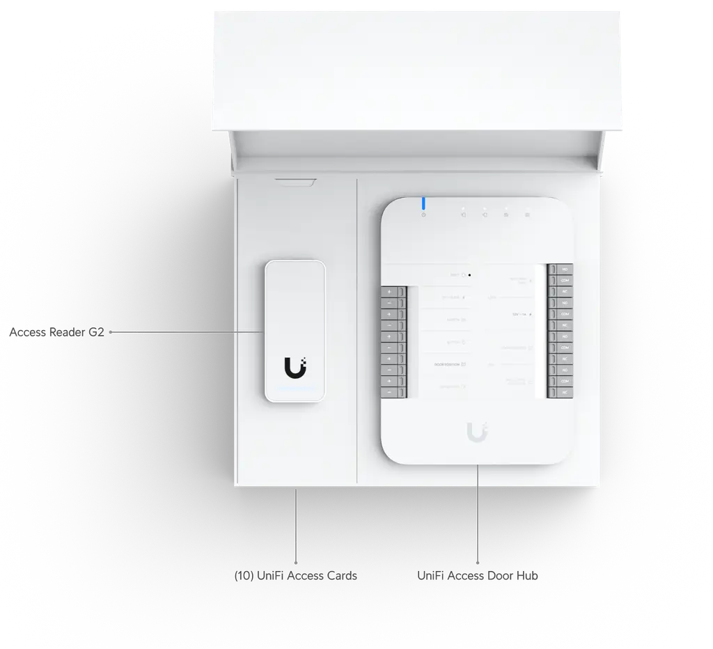 Ubiquiti | Ubiquiti UniFi Access Gen 2 Starter Kit  - UniFi Dream Machine Pro required | UA-G2-SK - Image 1