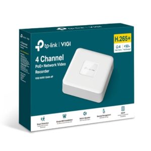 TP-LINK-VIGI NVR1104H-4P-TP-Link VIGI NVR1104H-4P 4 Channel PoE+ Network Video Recorder
