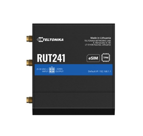 Teltonika-RUT241235000-Teltonika RUT241 eSIM™ Industrial 4G Router