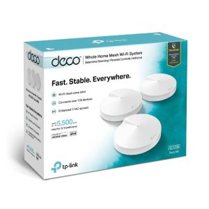 TP-LINK-Deco M5(3-pack)-TP-Link Deco M5 (3-Pack) Whole Home Mesh Wi-Fi 1300Mbps System
