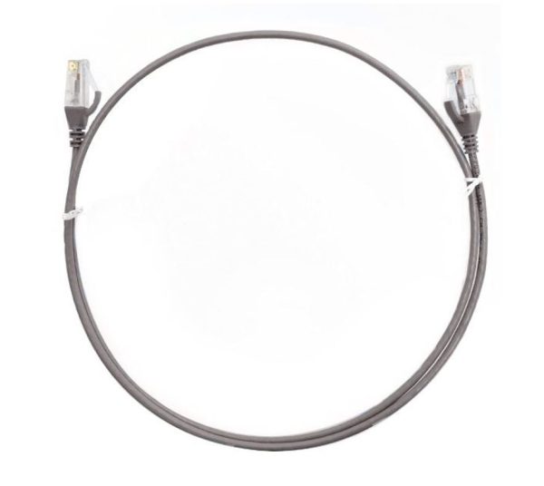 8ware-CAT6THINGE-15M-8ware CAT6 Ultra Thin Slim Cable 15m - Grey Color Premium RJ45 Ethernet Network LAN UTP Patch Cord 26AWG for Data