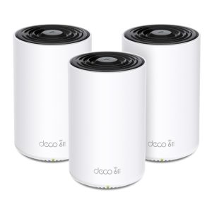 TP-LINK-Deco XE75(3-pack)-TP-Link Deco XE75 AXE5400 Tri-Band Mesh Wi-Fi 6E System(3-pack) 574 Mbps at 2.4 GHz + 2402 Mbps at 5 GHz + 2402 Mbps at 6 GHz