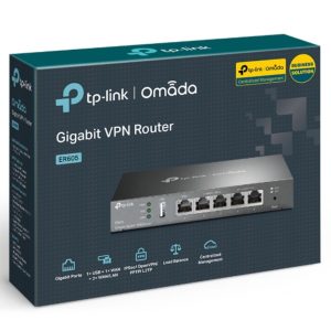 TP-LINK-ER605-TP-Link TL-ER605 (TL-R605) SafeStream Gigabit Multi-WAN VPN Router PPPoE 1 WAN 3 Changeable WAN/LAN Ports 10BASE-T