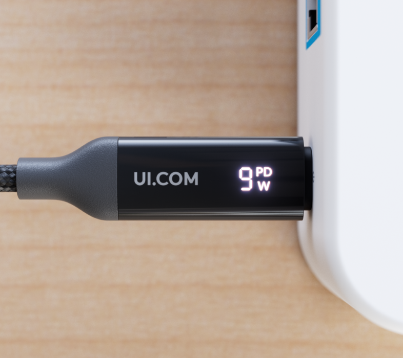 Ubiquiti | Ubiquiti USB-C Cable with Charge Display,Length 2M, Black, Braided Power  Data Cable With A Double-sided Charge Display,100W Max Power Output | UACC-Cable-USB-100W-2M-BK - Image 2