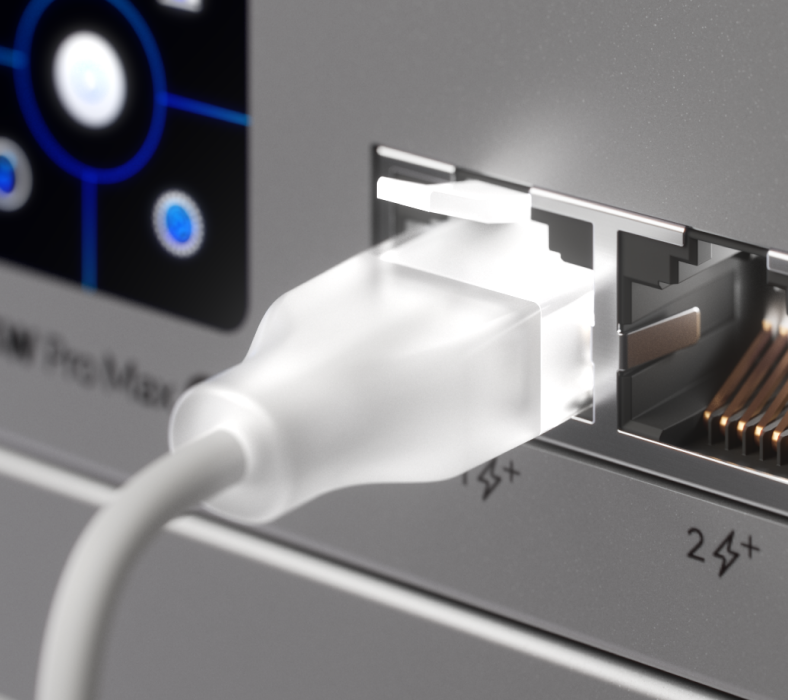 Ubiquiti | Ubiquiti UniFi Etherlighting Patch Cable, Length 8M, White, Nano-thin patch cable with 10 GbE support, designed to showcase Etherlighting effects. | UACC-Cable-Patch-EL-8M-W - Image 2