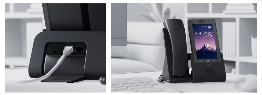 Ubiquiti | Ubiquiti UniFi Talk Phone Touch,Versatile Desktop Smartphone Eliminates Learning Curve,5 Touch Display,Bluetooth Support,PoE in, White, | UTP-Touch-White - Image 1