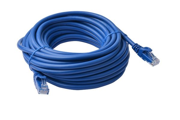 8ware-PL6A-20BLU-8Ware CAT6A Cable 20m - Blue Color RJ45 Ethernet Network LAN UTP Patch Cord Snagless