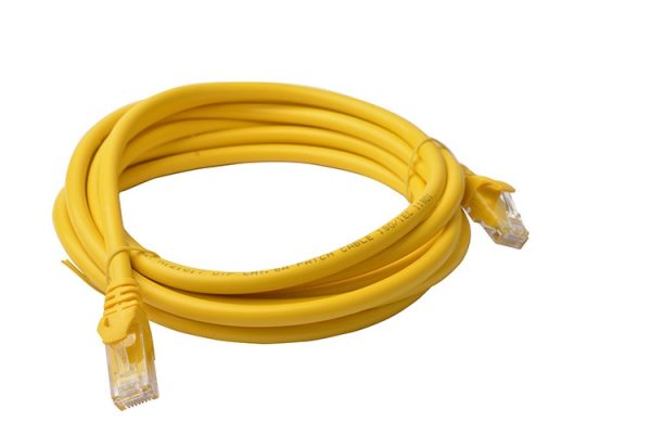 8ware-PL6A-3YEL-8Ware CAT6A Cable 3m - Yellow Color RJ45 Ethernet Network LAN UTP Patch Cord Snagless
