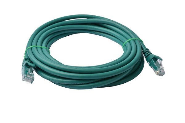 8ware-PL6A-5GRN-8Ware CAT6A Cable 5m - Green Color RJ45 Ethernet Network LAN UTP Patch Cord Snagless