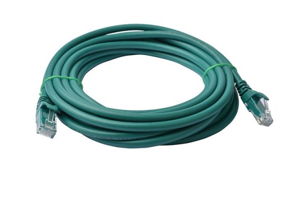 8ware-PL6A-7GRN-8Ware CAT6A Cable 7m - Green Color RJ45 Ethernet Network LAN UTP Patch Cord Snagless LS